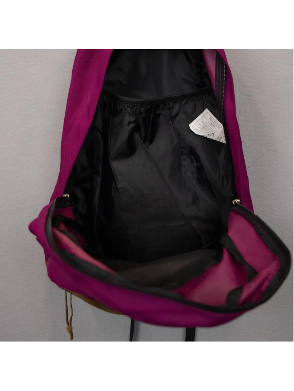 Jansport berry purple laptop sleeve leather bottom backpack